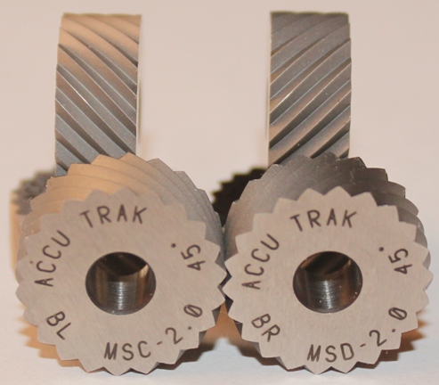 Ролик для накатки левого, правого и сетчатого рифления 20х8х6 45 градусов шаг 2,0 HSS (Р6М5). Производства США, компания ACCU TRAK.