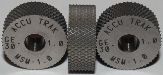 Ролик для накатки сетчатого рифления GE 30 градусов 20х8х6 шаг 1,0мм HSS (Р6М5). Производства США, компания ACCU TRAK