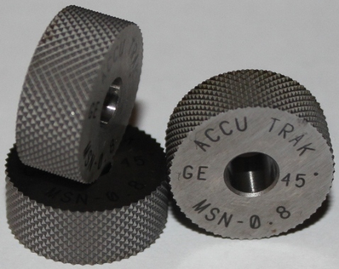 Ролик для накатки сетчатого рифления GE 45 градусов 20х8х6 шаг 0,8мм HSS (Р6М5). Производства США, компания ACCU TRAK